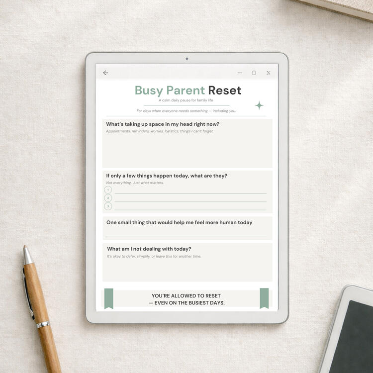 Busy Parent Reset